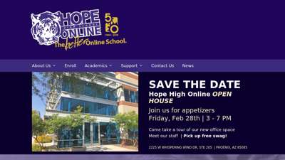 
                            7. Free Arizona High School Online Hope High School Online