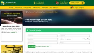 
                            8. Free Birth Chart Online, Janam Kundali, Janam ... - CyberAstro - Cyberastro Portal