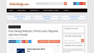 
Free Dating Website | Flirchi.com | Register, add new Friends
