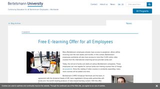Free E-learning Offer for all Employees - Bertelsmann University - Peoplenet Bertelsmann Login
