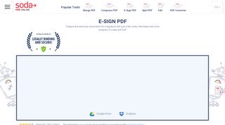 
                            7. Free E-Sign - Online Electronic Signature - Soda PDF - Esign Online Login