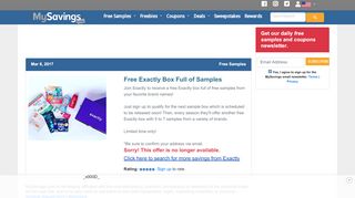 
                            6. Free Exactly Box Full of Samples - Free Product Samples ... - Exactly Subscription Box Portal