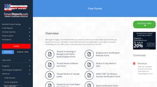Free Forms - Tenant Reports - Tenantreports Com Portal
