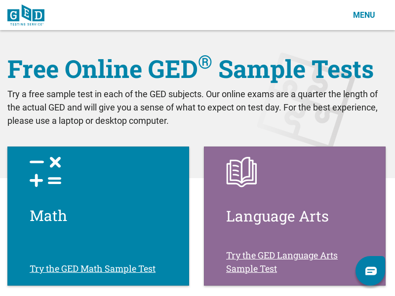 
                            3. Free GED Sample Test Online for Adults | GED®