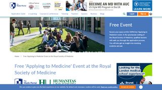 Free Get into Medicine Event: Humanitas University - The Medic Portal - Event Medics Portal