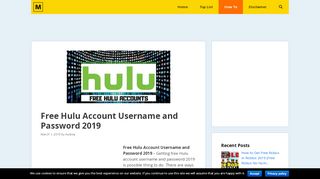 
                            6. Free Hulu Account Username and Password 2019 - Meltcomics - Hulu Account Portal Password 2018