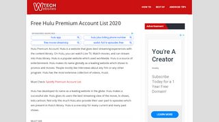
                            8. Free Hulu Premium Account List 2020 ( Free Hulu Plus ... - Hulu Account Portal Password 2018