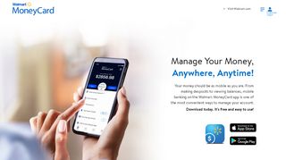 Free Mobile Banking on the Walmart MoneyCard App