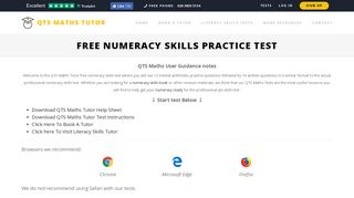 
                            5. Free Numeracy Skills Test | Pass Your QTS Skills Tests - Professional Skills Test Practice Portal