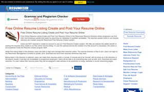 
                            2. Free Online Resume Listing Create and Post ... - Resumizer - Resumizer Portal