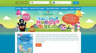 
Free Phonics & Reading Game - Teach Your Monster to Read  
