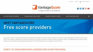 
                            5. Free score providers | Your VantageScore - Freescore Sign Up