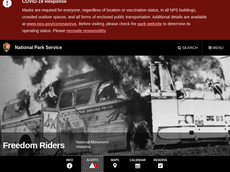 
                            5. Freedom Riders National Monument (U.S. National Park Service)