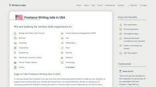 
                            5. Freelance Writing Jobs Online in USA | WritersLabs - Writerslabs Sign Up