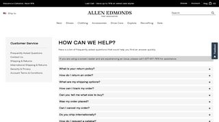 
                            6. Frequently Asked Questions - Allen Edmonds - Allen Edmonds Portal