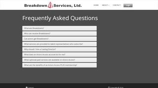 
                            6. Frequently Asked Questions - Breakdown Services, Ltd. - Actors Access Sign In