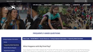Frequently Asked Questions - Clear Creek - Allstate Employee Portal W2