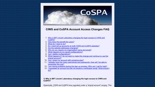 
                            3. Frequently Asked Questions - CoSPA - MIT - Cospa Portal