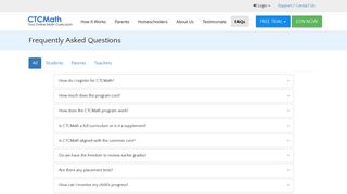 
                            8. Frequently Asked Questions - CTCMath - Ctc Math Student And Teacher Portal