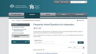 
                            5. Frequently Asked Questions for interpreters | Translating and ... - Tis Online Portal