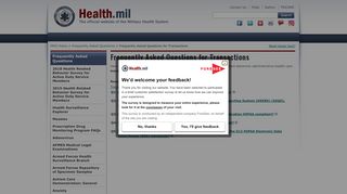 Frequently Asked Questions for Transactions | Health.mil - Giqd Portal