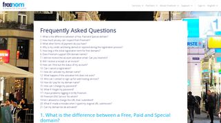 
                            4. Frequently Asked Questions - Freenom - Freenom Portal