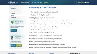 
                            5. Frequently Asked Questions - MetroFax - Metrofax Portal Page