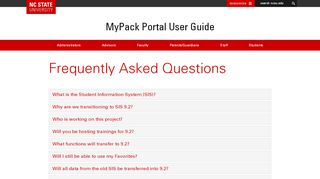 
                            5. Frequently Asked Questions | MyPack Portal User Guide | NC State ... - Mypack Portal Mobile