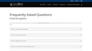 
Frequently Asked Questions – Protected Trust Email Encryption  
