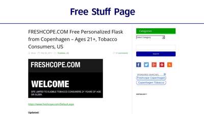FRESHCOPE.COM Free Personalized Flask from Copenhagen ...