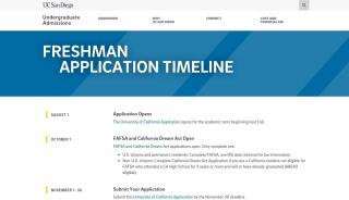 
                            3. Freshman Application Timeline - UCSD Admissions - Ucsd Admissions Portal