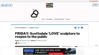 
                            5. FRIDAY: Scottsdale 'LOVE' sculpture to reopen to the public - Love Sign In Arizona