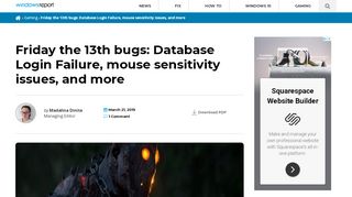 
                            8. Friday the 13th bugs: Database Login Failure, mouse ... - Friday The 13th Database Portal Failure Ps4