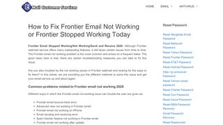 
                            8. Frontier Email Not Working 1-833-295-1999 Stopped working ... - Frontier Email Portal Problems