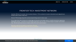 
                            4. Frontier Tech Investment Network - LightSpeed Innovations - Frontier Tech Investor Portal