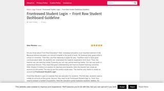 
                            5. Frontrowed Student Login – Front Row Student Dashboard ... - Front Row Student Dashboard Portal