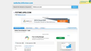 
                            4. fstime.urs.com at WI. Deltek Time & Expense - Login - Deltek Urs Corp Portal