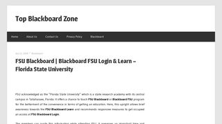 
                            5. FSU Blackboard | Blackboard FSU Login & Learn – Florida ... - Fsu Blackboard Portal
