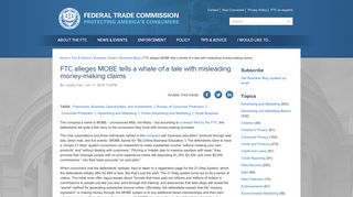 
                            5. FTC alleges MOBE tells a whale of a tale with misleading ... - 21 Step Business Portal
