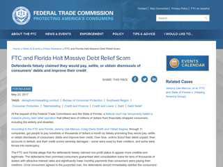 
                            3. FTC and Florida Halt Massive Debt Relief Scam | Federal ...