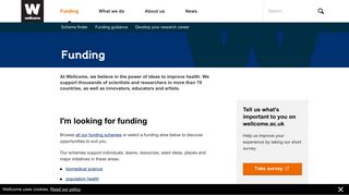 
                            2. Funding | Wellcome - Wellcome Trust Application Portal