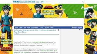 
                            4. FUNimation Entertainment to Offer First Anime Branded Pre ... - Upside Visa Parent Portal