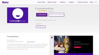 
                            6. FunimationNow | Roku Channel Store | Roku - Funimation Free Portal