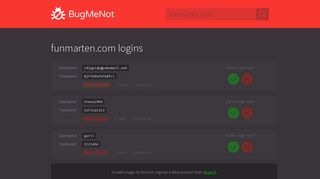 
                            2. funmarten.com passwords - BugMeNot - Funmarten Login