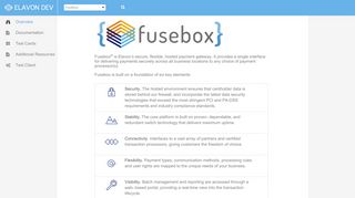 
Fusebox - Elavon Developer Portal  
