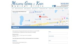 
                            2. Gainesville, TX | 940-665-9863 - McLeroy, Gibbs & Klein Medical Clinic - Mcleroy Gibbs And Klein Patient Portal