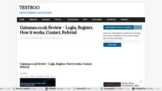 Gainmax.co.uk Review - Login, Register, How it works ... - Www Gainmax Co Uk Portal