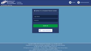 Galileo - Sign On | Galileo K-12 Student-Parent Center - K 12 Parent Student Portal