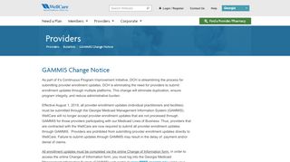
                            4. GAMMIS Change Notice | WellCare - Mmis Georgia Gov Provider Portal