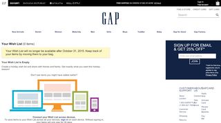 
Gap Wish List
